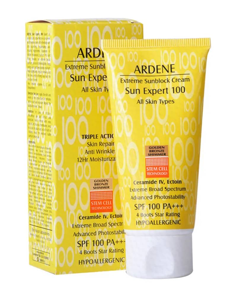 کرم ضد آفتاب رنگی ضد آب آردن با SPF 100