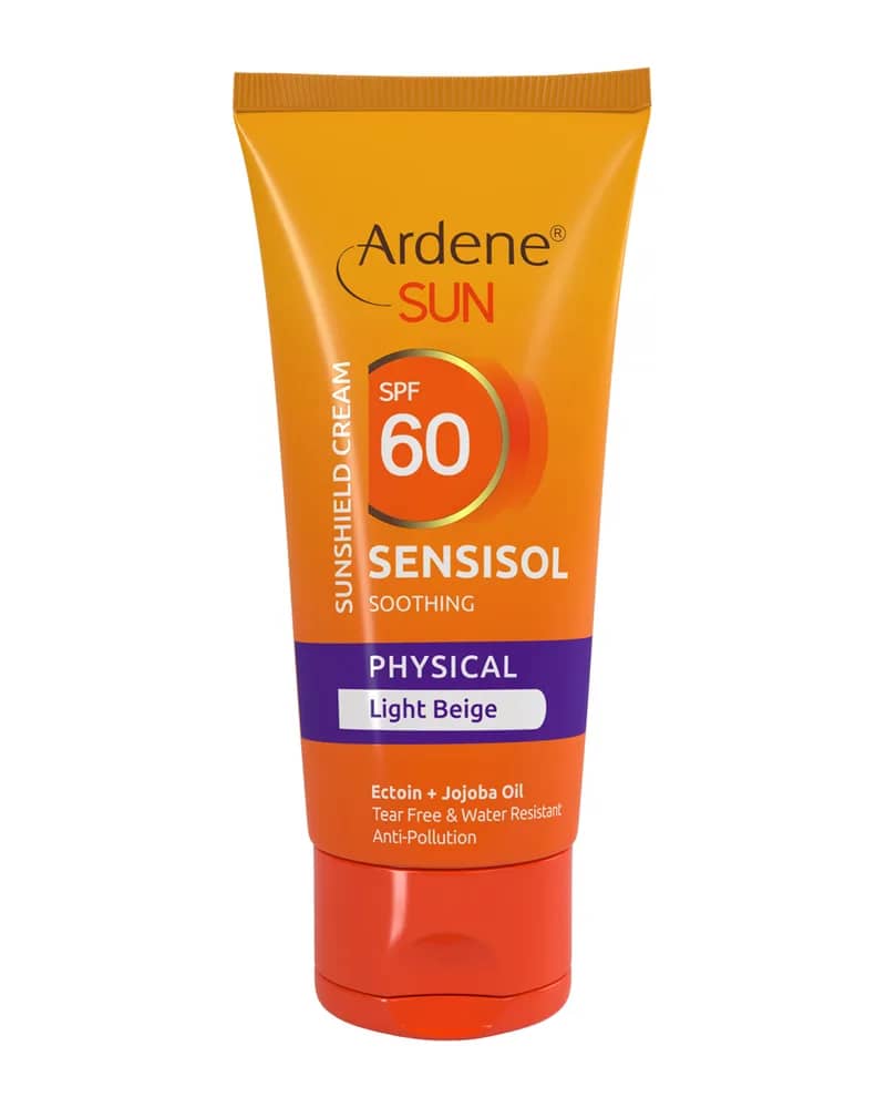 کرم ضد آفتاب رنگی SPF60 فیزیکال آردن مدل Sensisol - بژ روشن
