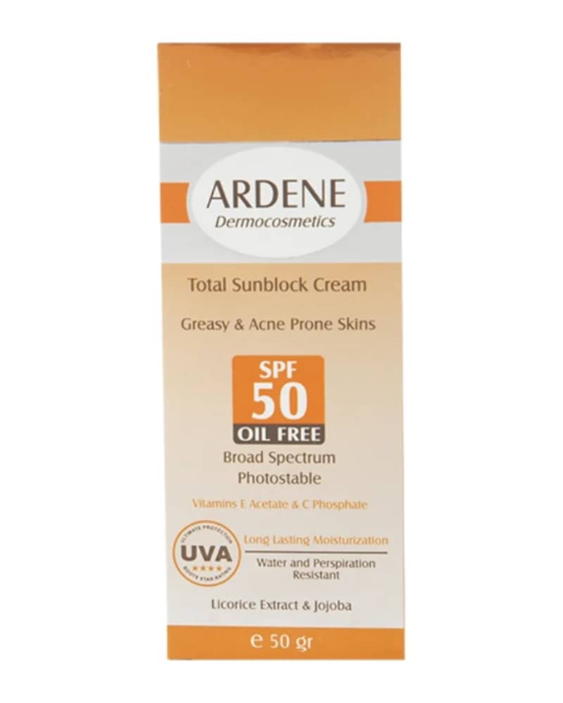 کرم ضد آفتاب آردن مناسب پوست چرب با SPF 50