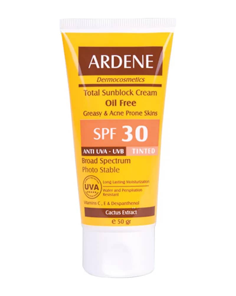 کرم ضد آفتاب رنگی فاقد چربی و ضد آب آردن با SPF 30 - بژ روشن