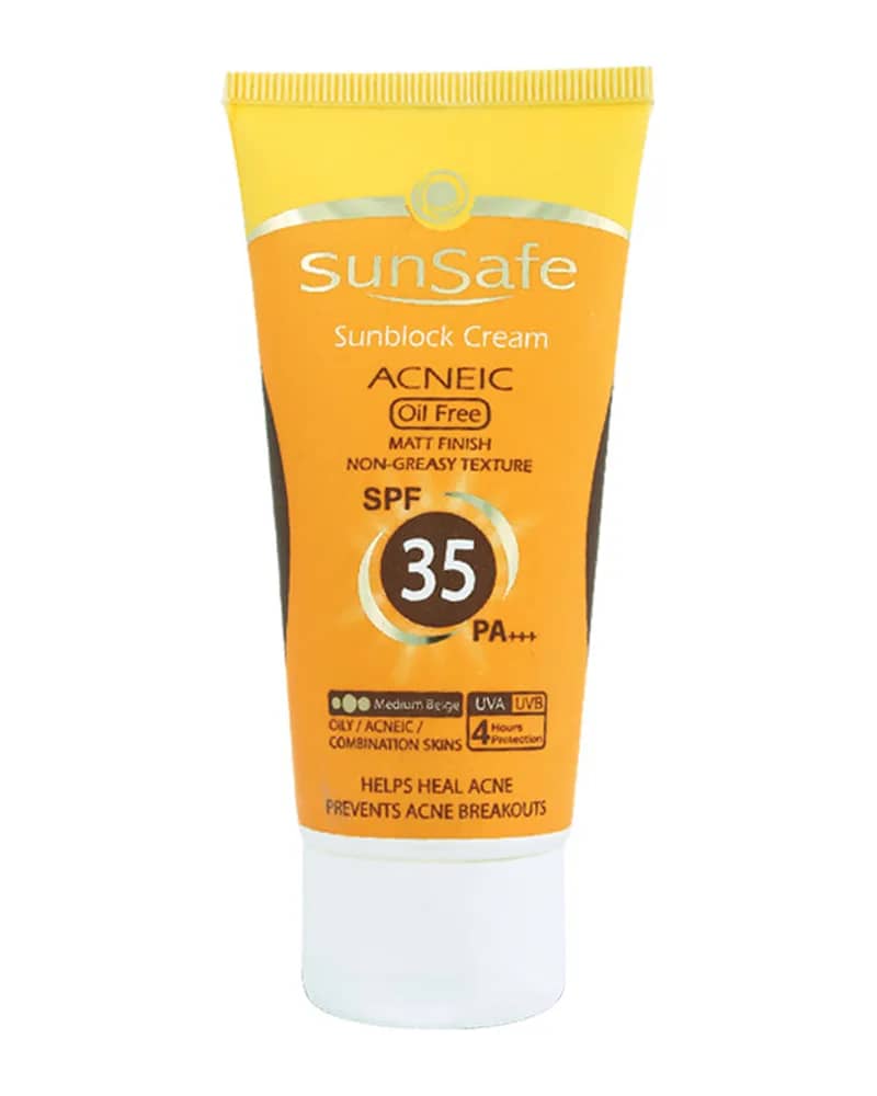 کرم ضد آفتاب آنتی آکنه فاقد چربی سان سیف مدل Acneic با SPF 35