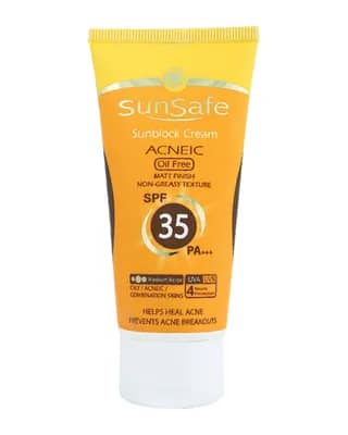 کرم ضد آفتاب آنتی آکنه فاقد چربی سان سیف مدل Acneic با SPF 35