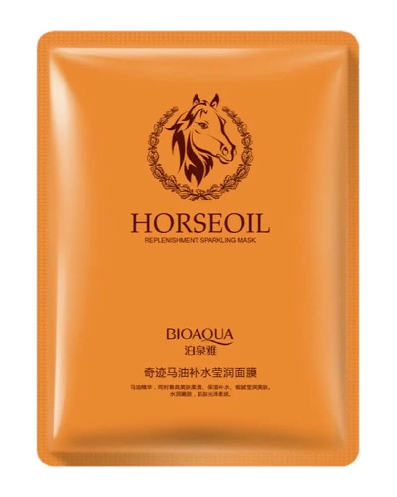 ماسک ورقه ای روغن اسب بیواکوا مدل Horse oil