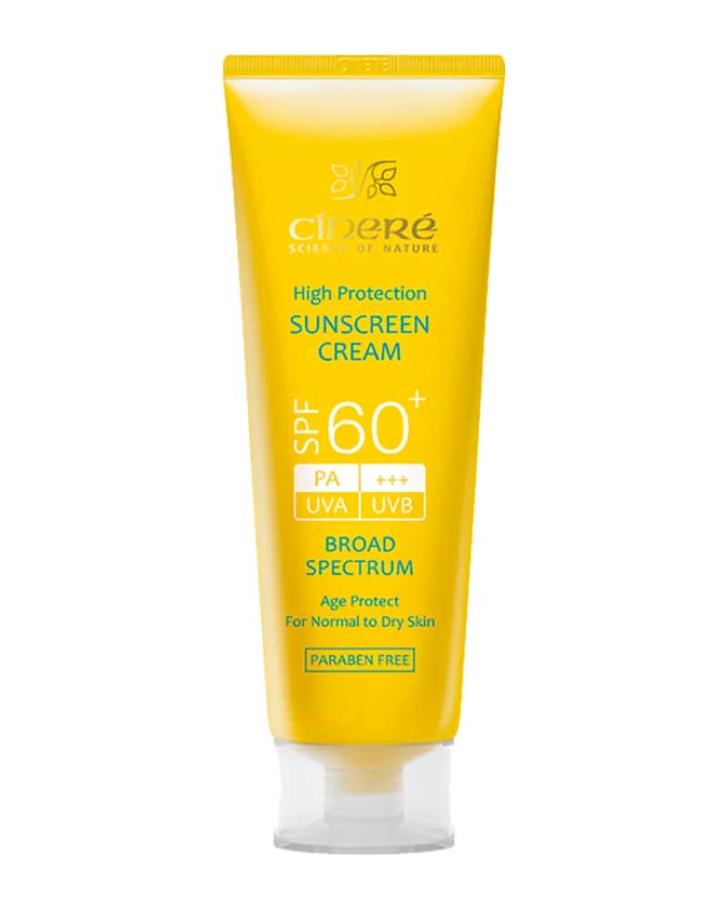 کرم ضد آفتاب سینره مناسب پوست های نرمال و خشک با +SPF60 - بدون رنگ