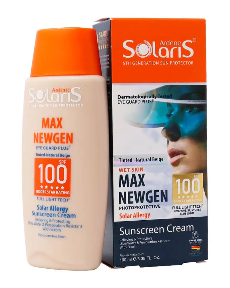 کرم ضد آفتاب رنگی SPF100 آردن سولاریس مدل Max Newgen