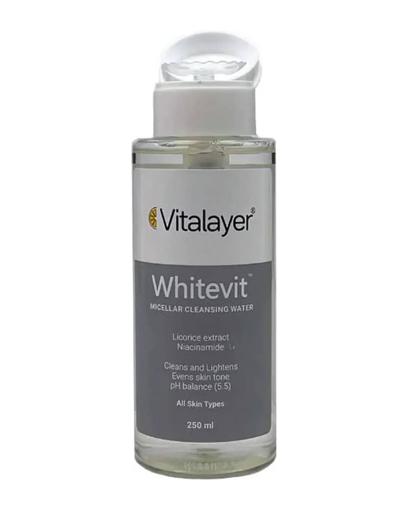 میسلار واتر پوست های کدر و مستعد لک ویتالیر مدل Whitevit