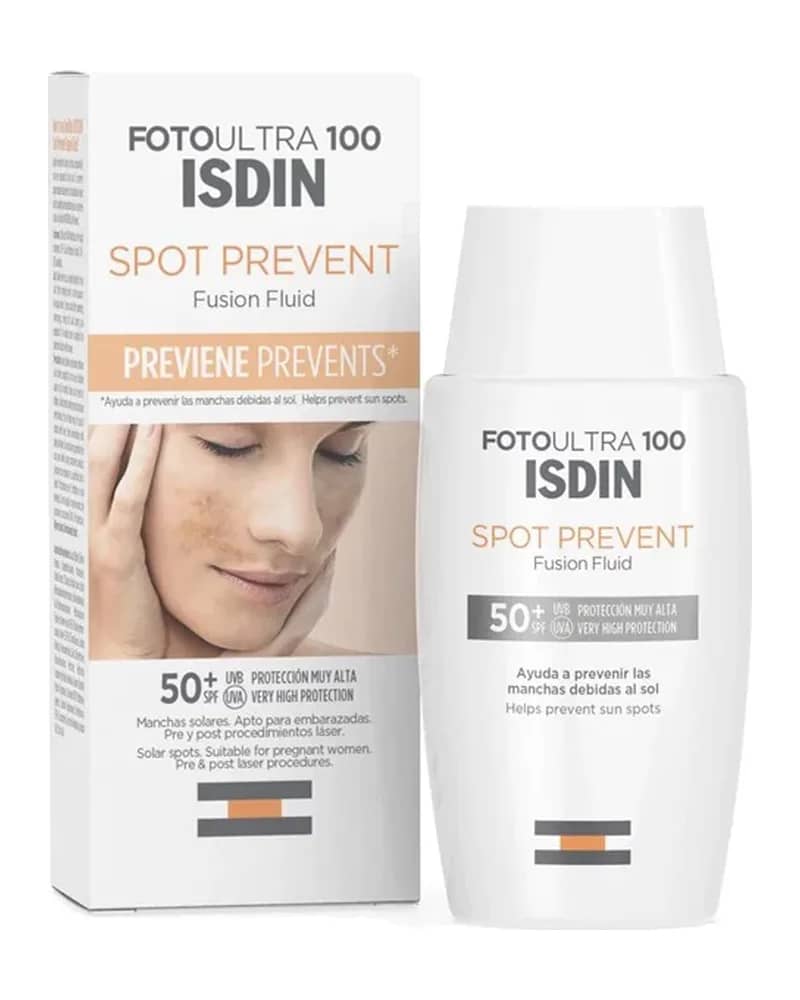 ضد آفتاب فیوژن فلوئیدی ضد لک +SPF50 ایزدین مدل Spot Prevent