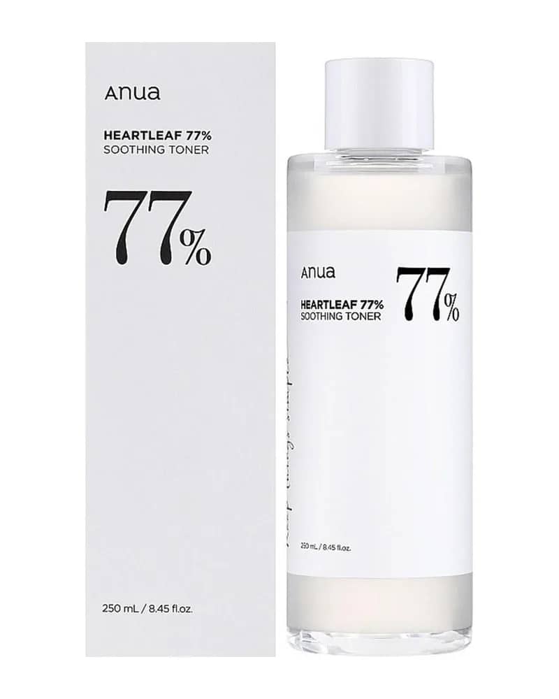 تونر تسکین دهنده و التیام بخش پوست آنوا Heartleaf 77% Soothing Toner