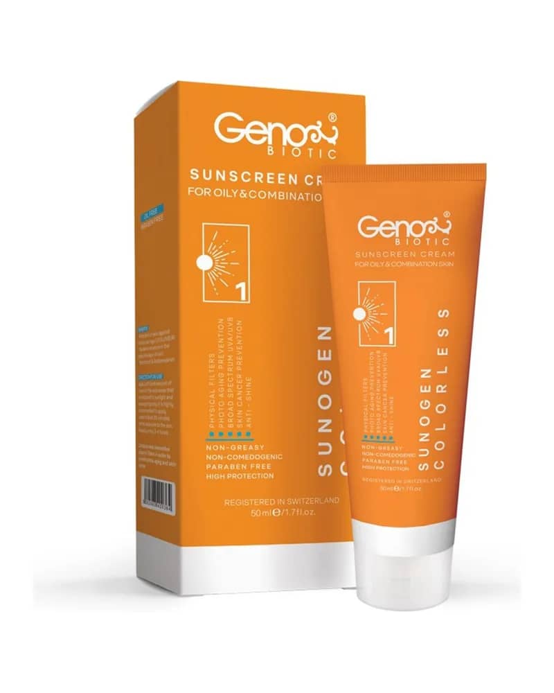 ضد آفتاب پوست چرب و مختلط +SPF۵۰ ژنوبایوتیک