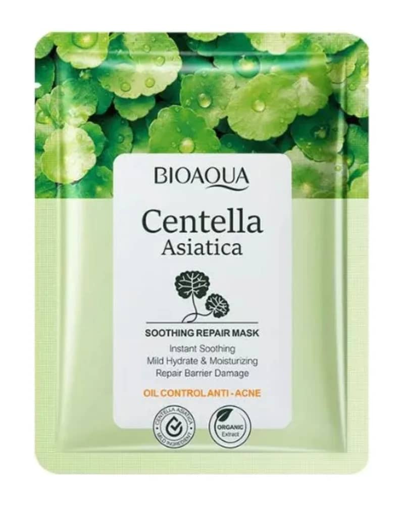ماسک ورقه ای التیام بخش و تسکین دهنده بایو آکوا Centella Asiatica