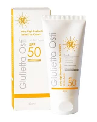 کرم ضد آفتاب رنگی مات کننده spf 50 جولیتا اُستی رنگ بژ طبیعی