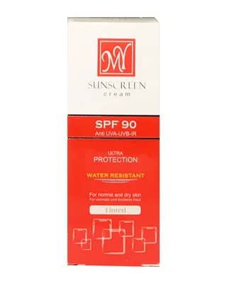 كرم ضد آفتاب مای با SPF90 مناسب برای پوست نرمال و خشک