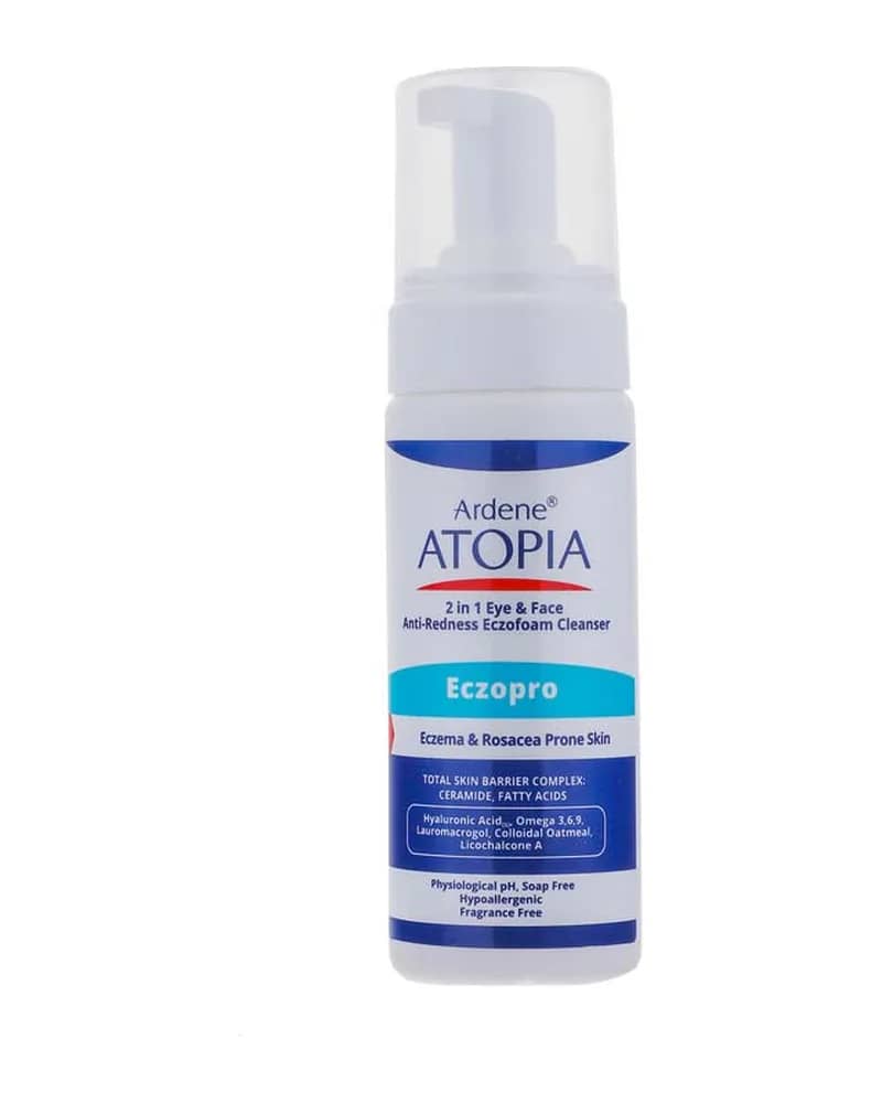 فوم شوینده بسیار ملایم صورت و اطراف چشم پوست خیلی خشک و مستعد قرمزی اتوپیا آردن Eczopro