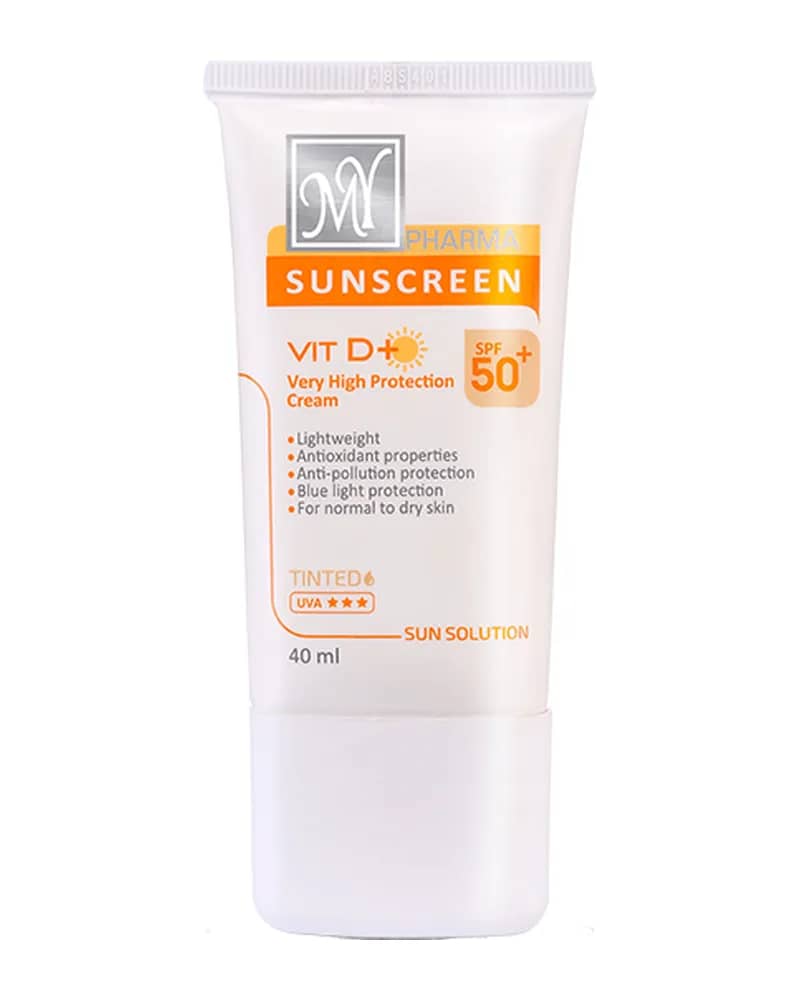کرم ضد آفتاب رنگی مای فارما مناسب پوست های نرمال تا خشک با +SPF50