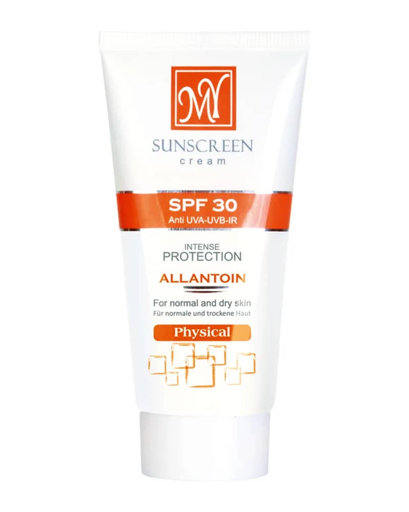 كرم ضد آفتاب فيزيکی مای با SPF 30 مناسب پوست نرمال و خشک