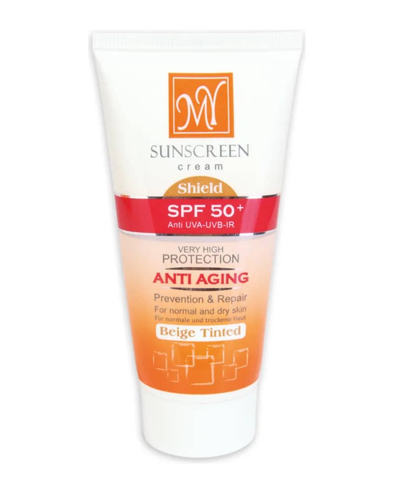 کرم ضد آفتاب و ضد چروک مای مدل Anti Aging با SPF 50 مناسب برای پوست های نرمال و خشک - بدون رنگ