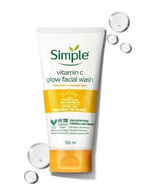 ژل شستشوی روشن کننده ویتامین سی سیمپل Glow Facial Wash