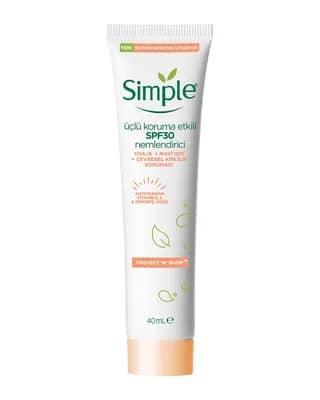 کرم ضد آفتاب مرطوب کننده با SPF30 سیمپل مدل Protect n Glow
