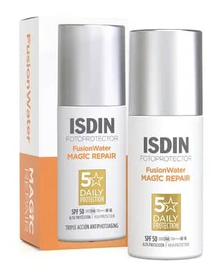 ضد آفتاب بی رنگ ترمیم کننده فیوژن واتر مجیک ایزدین SPF50 مدل Repair