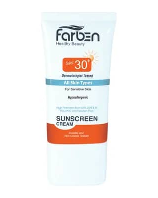 کرم ضد آفتاب فاربن مخصوص پوست های حساس با SPF 30 - بدون رنگ