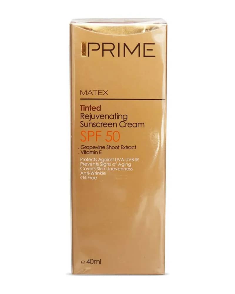 کرم ضد آفتاب رنگی جوان کننده پریم مدل Matex با SPF 50