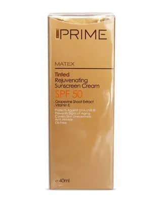 کرم ضد آفتاب رنگی جوان کننده پریم مدل Matex با SPF 50