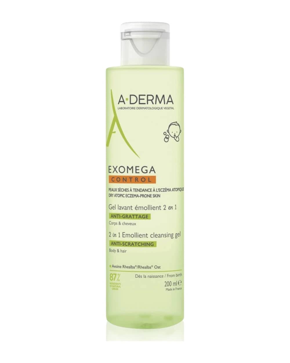 A-Derma Exomega Control 2 in 1 emollient cleansing gel