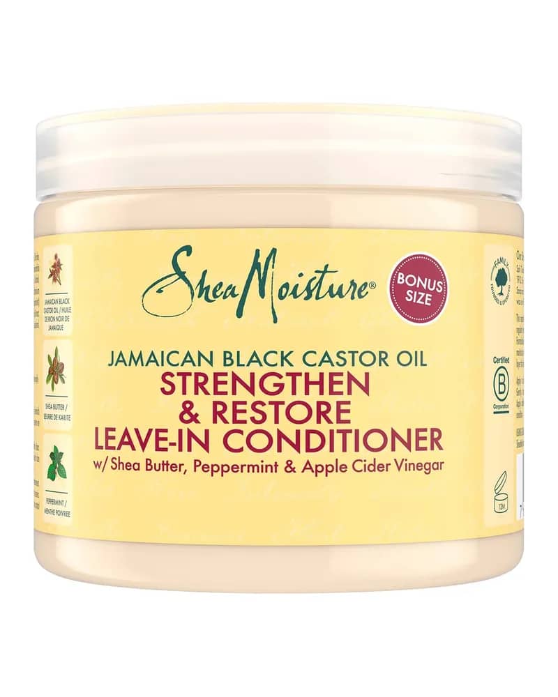 Shea Moisture Jamaican Black olio di castro balsamo senza risciacquo rinforzante, lucentezza e rigenerante 431 ml