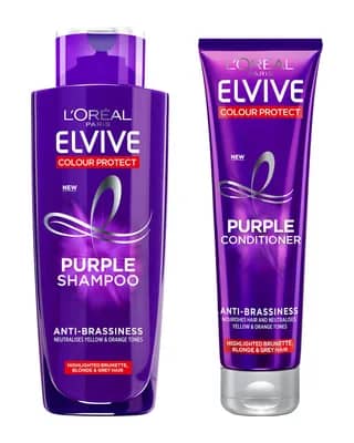 L'Oréal Paris Elvive Colour Protect Anti-Brassiness Purple Shampoo and Conditioner Set