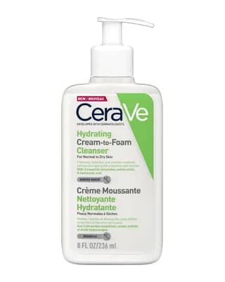 CeraVe Detergente idratante da Crema a Mousse con aminoacidi per pelli da Normali a Secche
