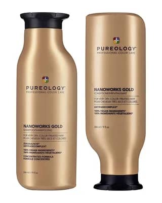 Pureology Nanoworks Gold Shampoo and Conditioner Bundle for Dry, Tired Hair, Sulphate Free for a Gentle Cleanse