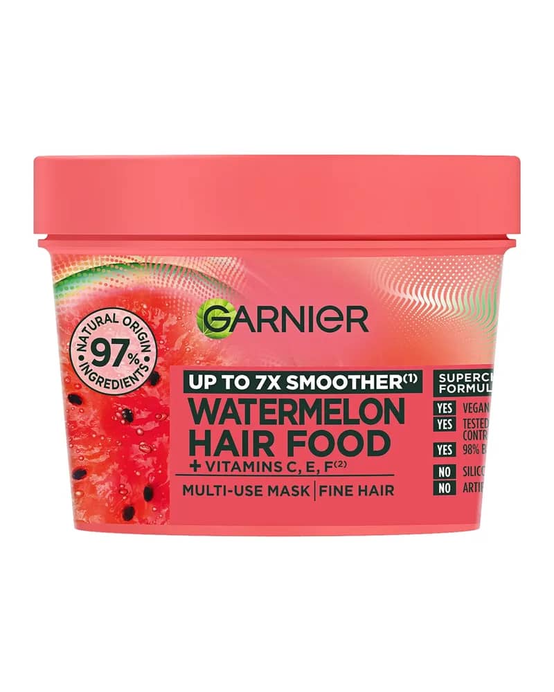 Garnier Ultimate Blends Hair Food Anguria Maschera Trattamento Rivitalizzante 3 in 1 per Capelli Sottili 390 ml