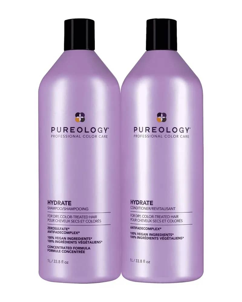 Pureology Hydrate Shampoo and Conditioner Moisturising Supersize Bundle for Dry Hair, Sulphate Free for a Gentle Cleanse