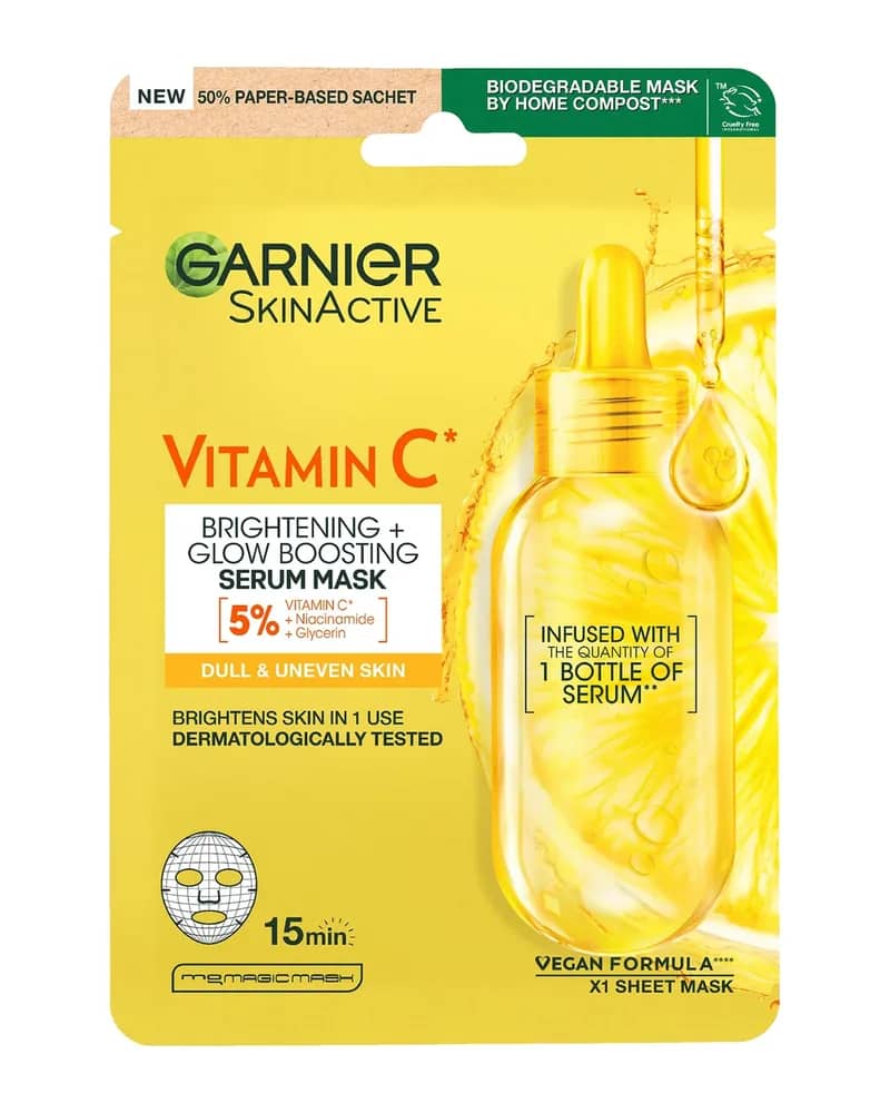 Garnier SkinActive Moisture Bomb Vitamin C Sheet Mask 28g