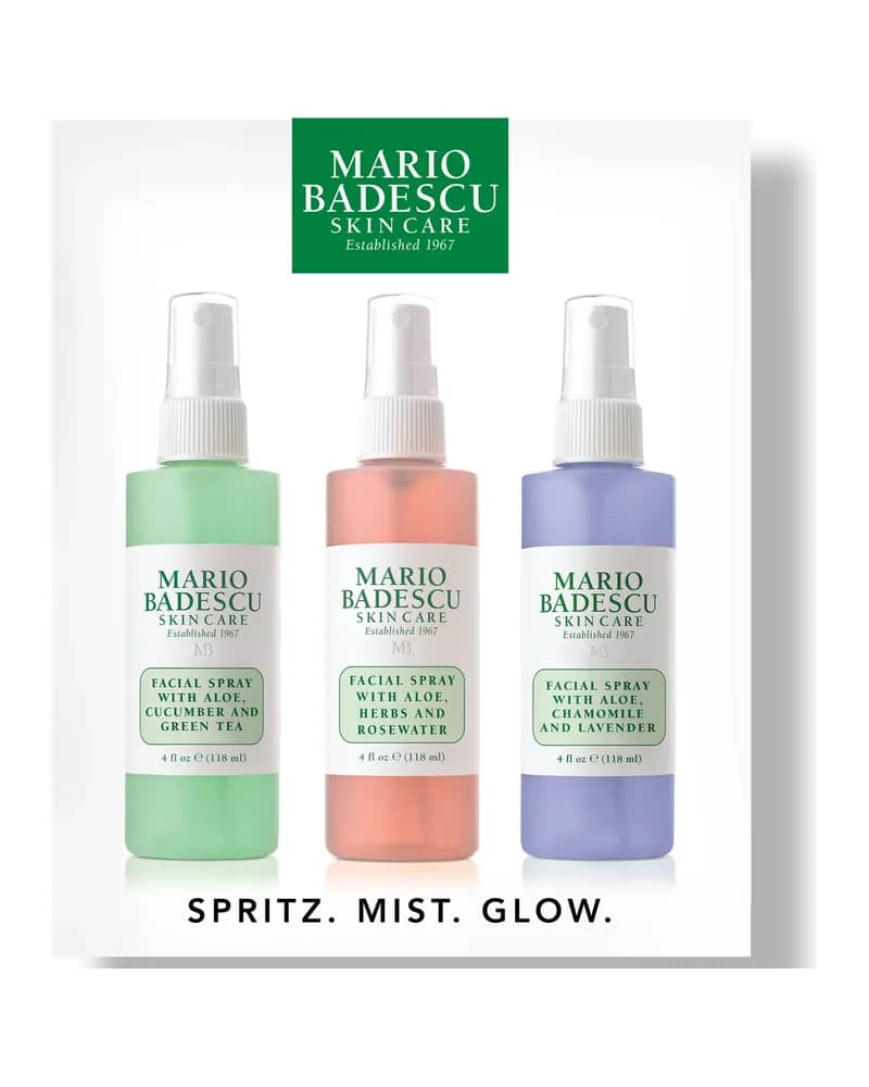 Mario Badescu Spritz. Mist. Glow.