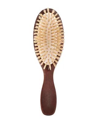 Christophe Robin Travel Hairbrush with Natural Boar-Bristle and Wood