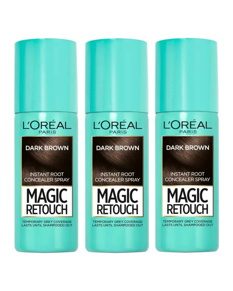 L’Oréal Paris Magic Retouch Dark Brown Root Concealer Spray Trio Bundle