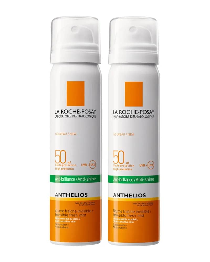 La Roche-Posay Anthelios Anti-Shine Sun Protection Invisible SPF50+ Face Mist 75ml Duo