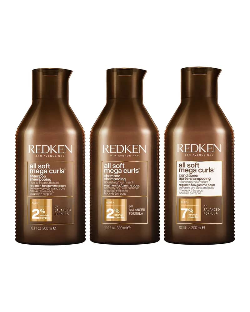 Redken All Soft Mega Curl Hydrating and Nourishing Shampoo Duo with Conditioner for Curly and Coily Hair