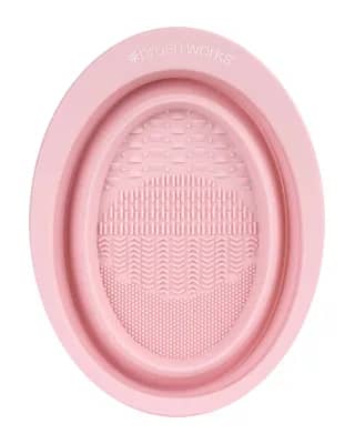 brushworks Ciotola per la Pulizia di Pennelli per Make-up in Silicone