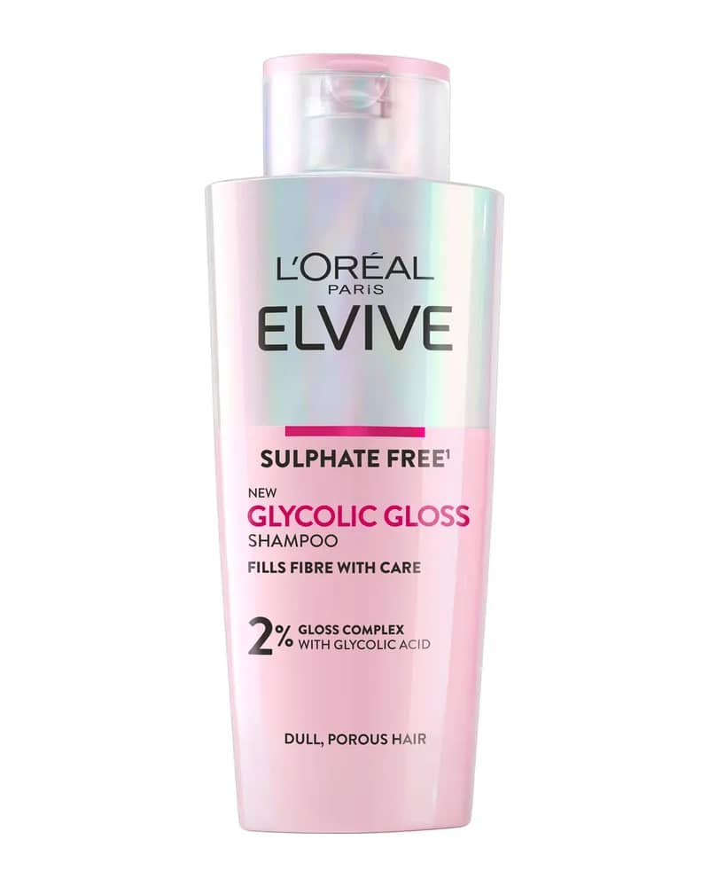 L'Oréal Paris Elvive Glycolic Gloss Shampoo per Capelli Spenti Senza Solfati 200 ml