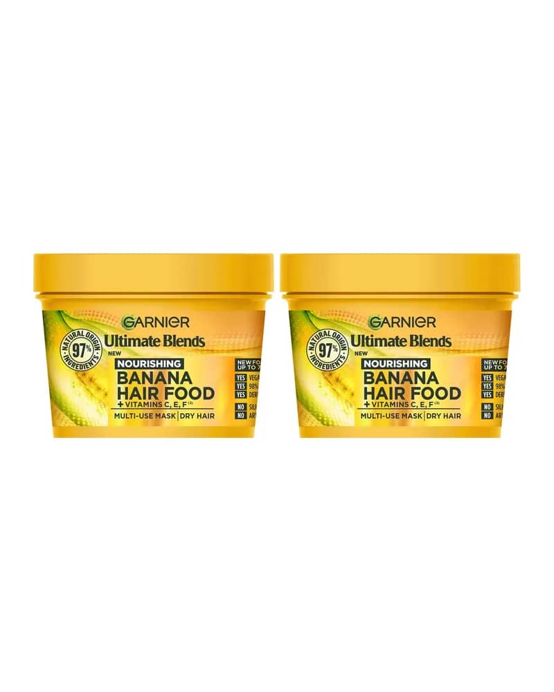Garnier Ultimate Blends Banana 3-in-1 Dry Hair Mask Duo