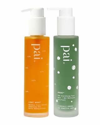 Pai Skincare Double Cleanse Duo - Light Work Rosehip Cleansing Oil 100ml and Phaze Rebalancing PHA Cleanser 100ml