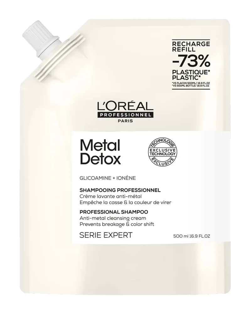 L'Oréal Professionnel Metal Detox Shampoo Refill Pack 500ml for Breakage and Colour Protection
