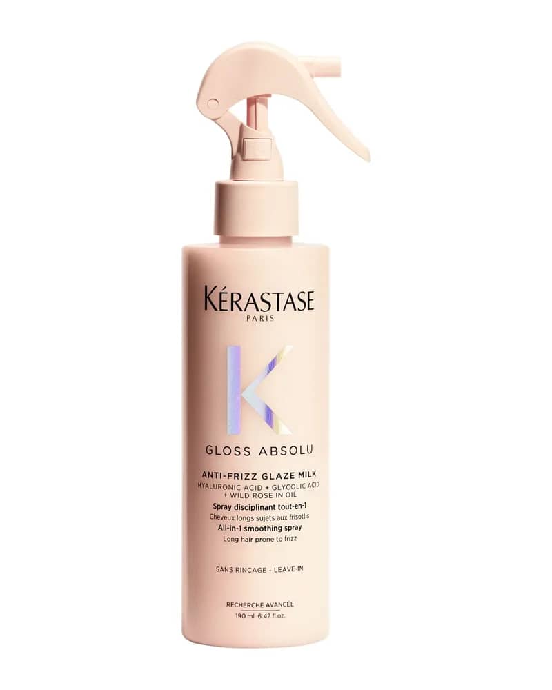 Kérastase Gloss Absolu Anti-Frizz Glaze Milk Spray with Glycolic Acid, Hyaluronic Acid and Wild Rose in Oil 190ml
