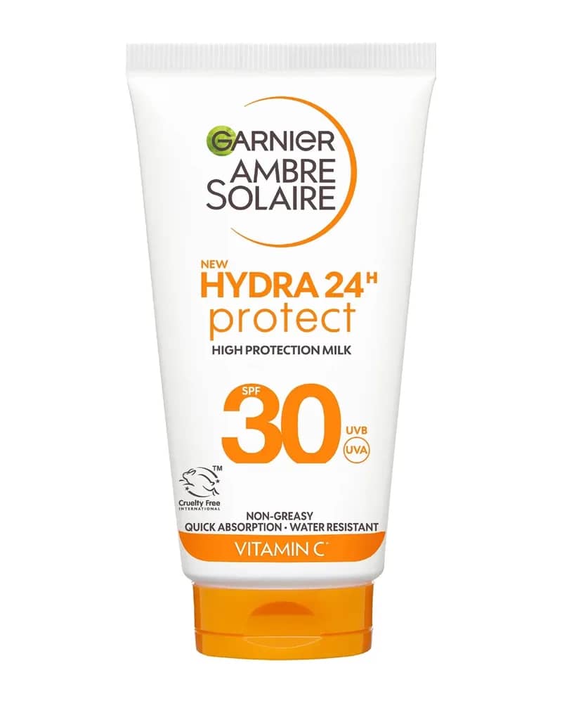 Garnier Ambre Solaire SPF 30 Hydra 24 Hour Protect High Protection UVB & UVA Hydrating Sun Cream Lotion, 50ml