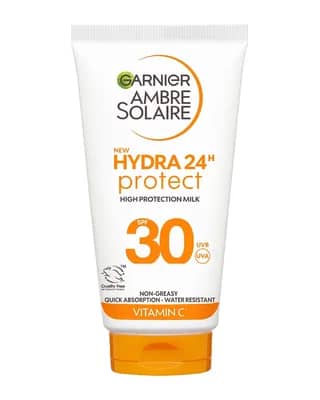 Garnier Ambre Solaire SPF 30 Hydra 24 Hour Protect High Protection UVB & UVA Hydrating Sun Cream Lotion, 50ml