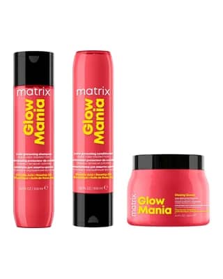 Glow Mania Colour Protecting Shampoo, Conditioner, & Mask Trio for Coloured Hair