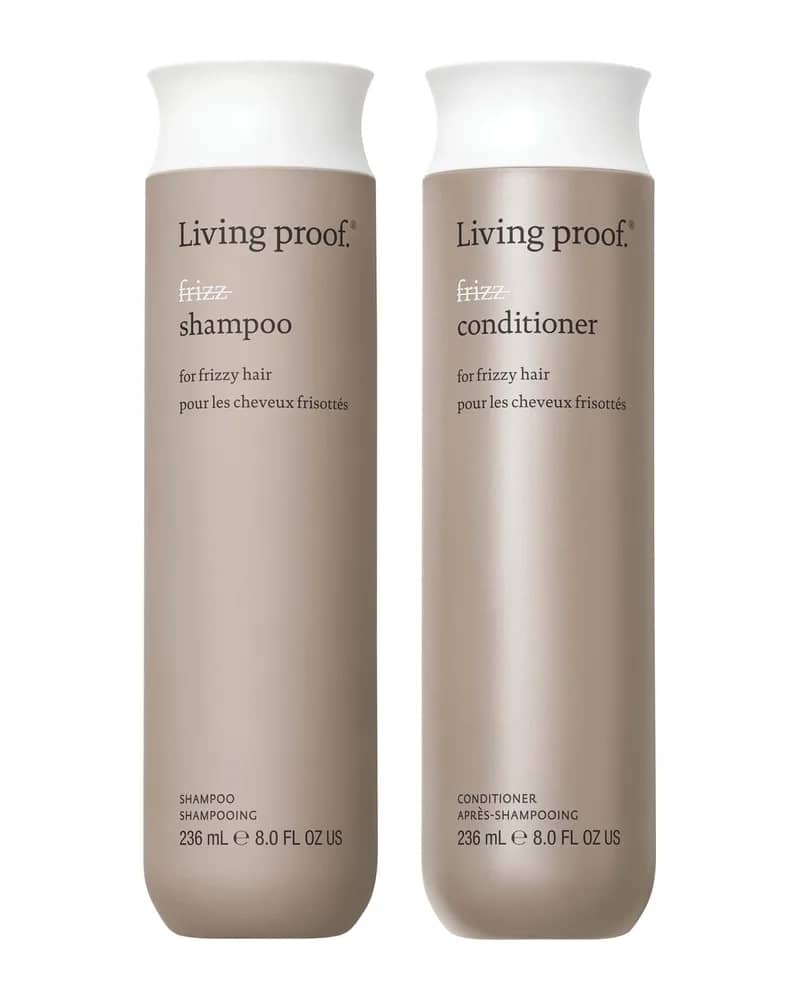 Living Proof No Frizz Shampoo and Conditioner Bundle for Frizz Control, Smoothness and Shine