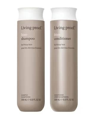 Living Proof No Frizz Shampoo and Conditioner Bundle for Frizz Control, Smoothness and Shine